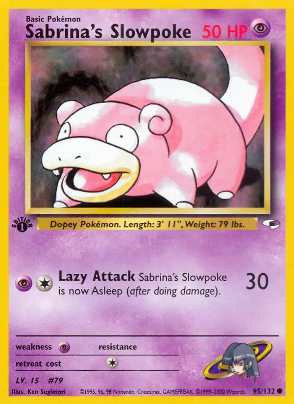 Sabrina's Slowpoke — Gym Heroes card #95