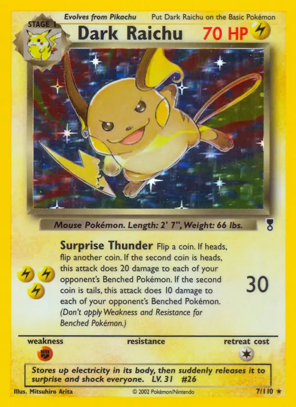 Dark Raichu — Legendary Collection card #7