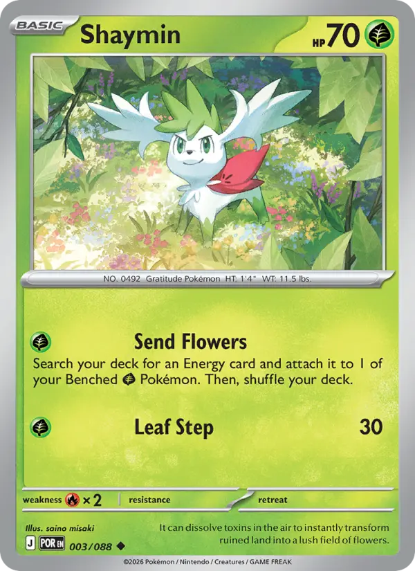 Shaymin — Perfect Order card #003
