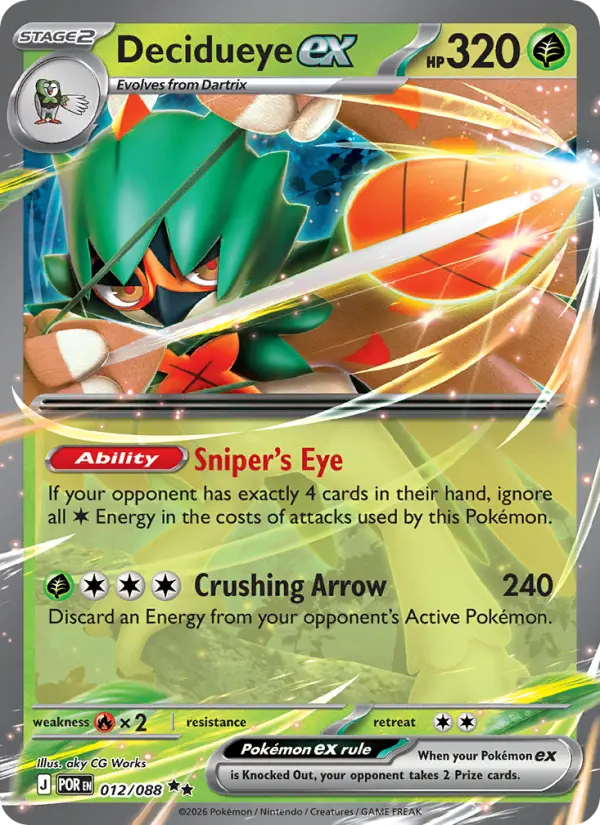 Decidueye ex — Perfect Order card #012