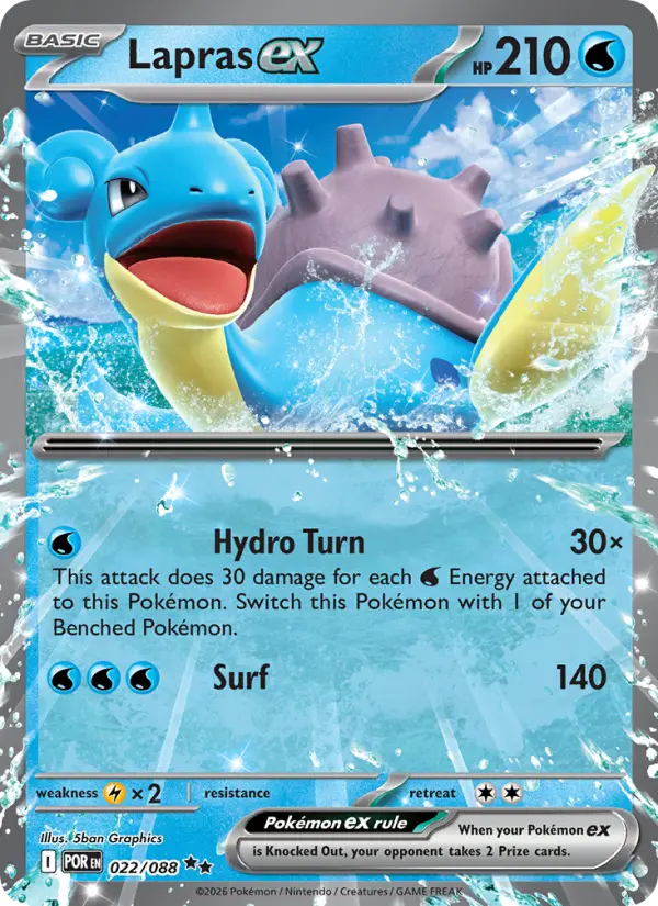Lapras ex — Perfect Order card #022