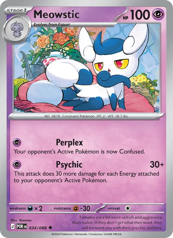 Meowstic — Perfect Order card #034