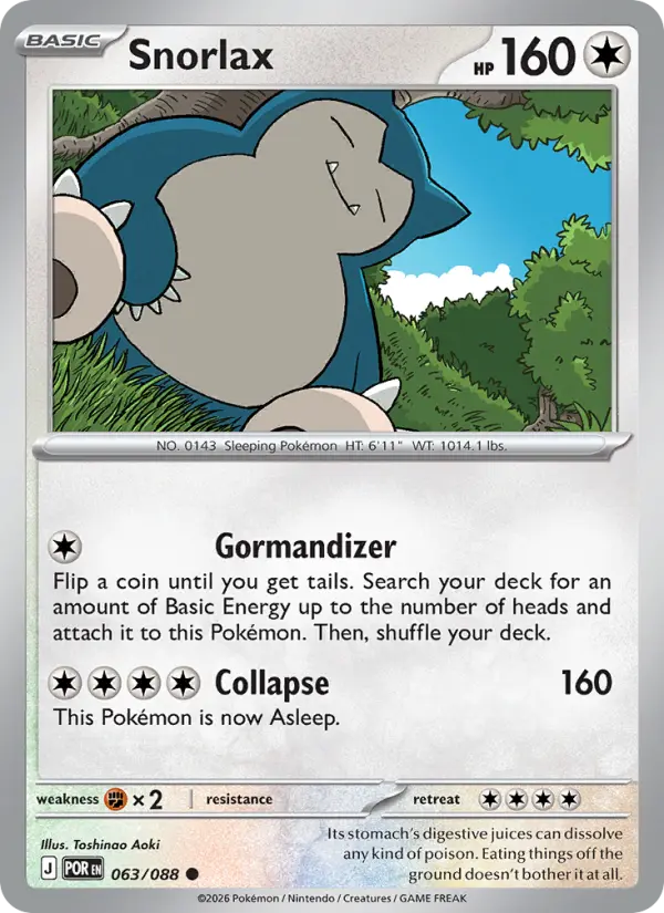 Snorlax — Perfect Order card #063