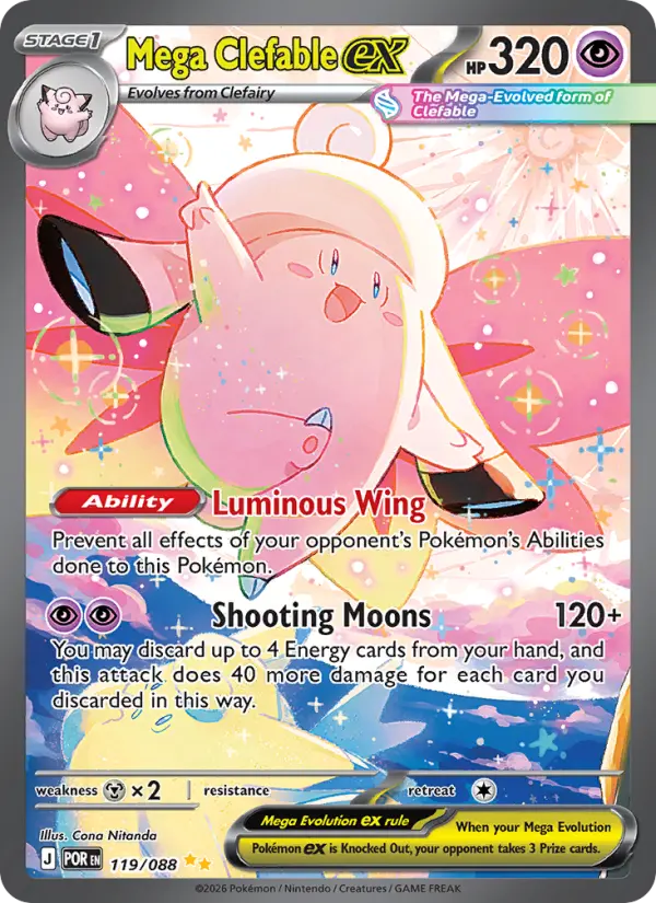 Mega Clefable ex — Perfect Order card #119