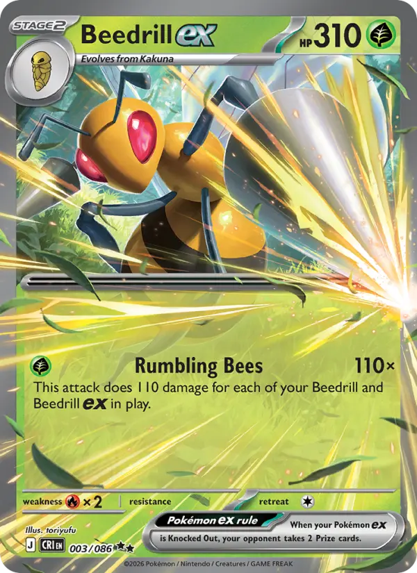Beedrill ex — Chaos Rising card #003