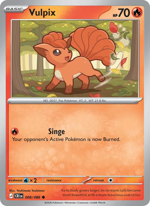 Vulpix — Chaos Rising card #008