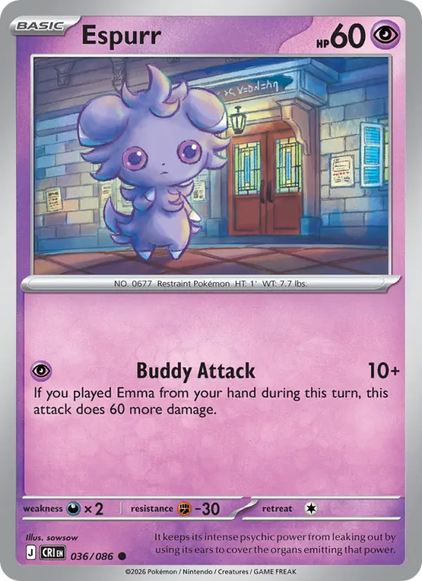 Espurr — Chaos Rising card #036
