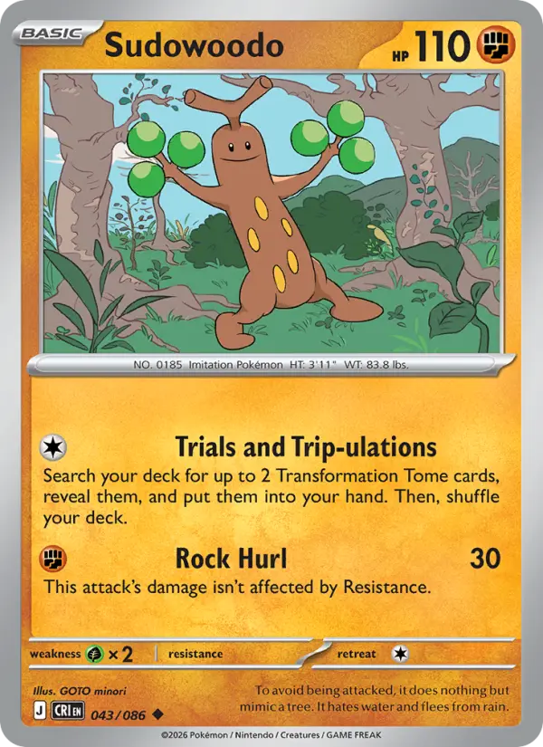 Sudowoodo — Chaos Rising card #043
