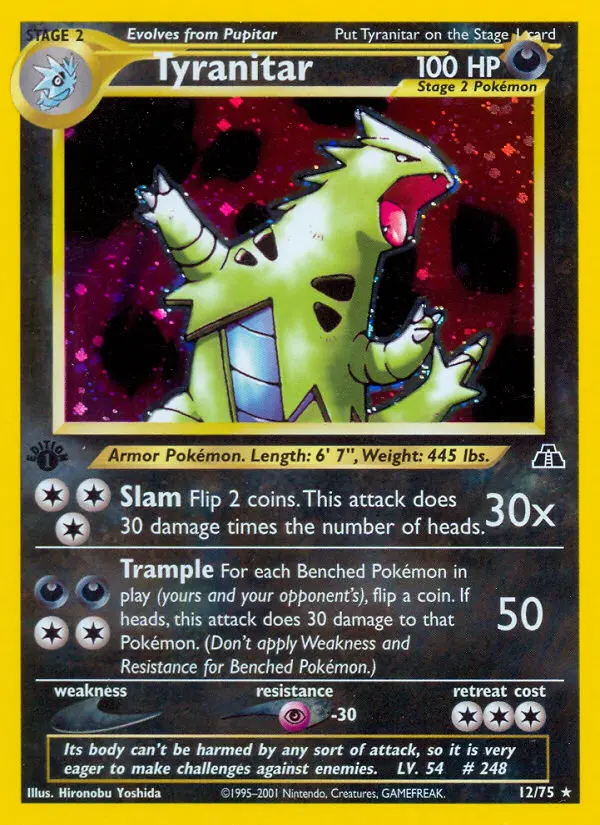 Tyranitar — Neo Discovery card #12