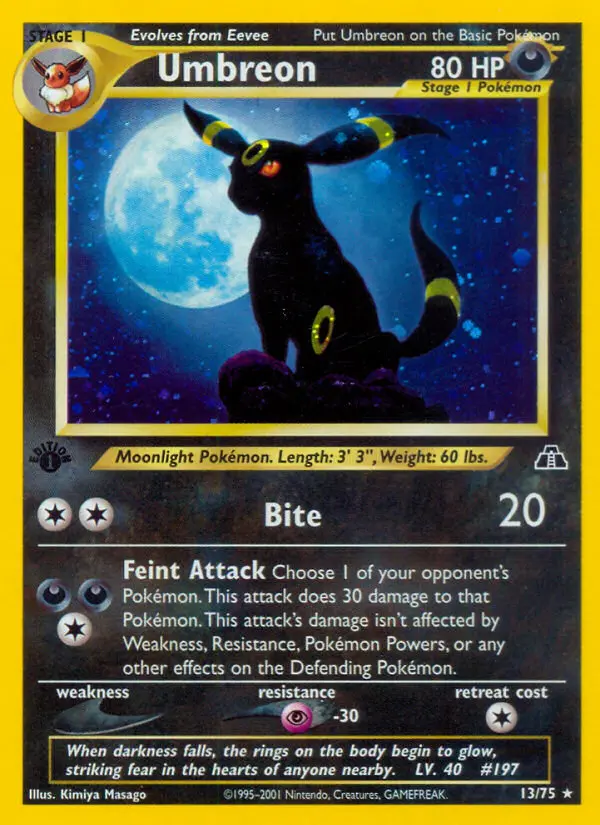 Umbreon — Neo Discovery card #13