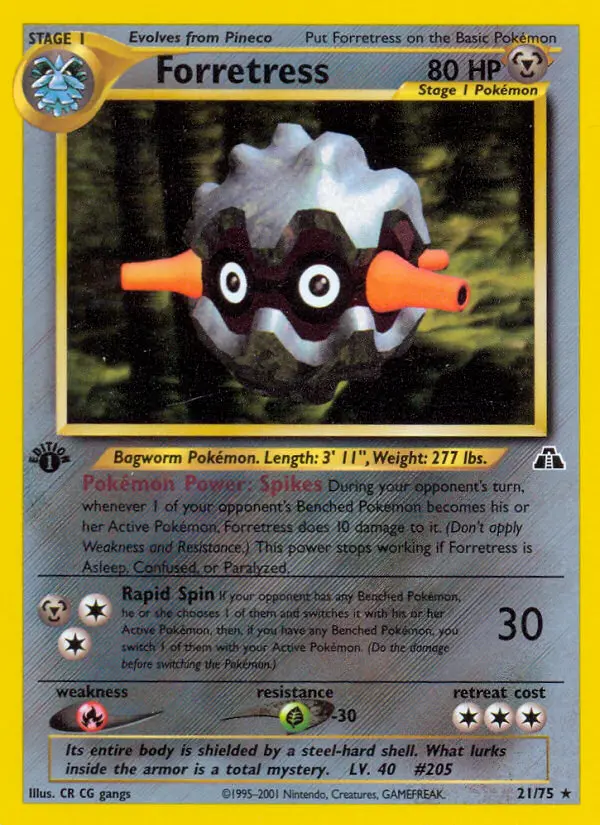 Forretress — Neo Discovery card #21