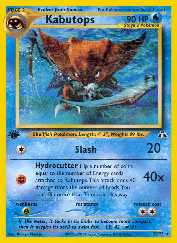 Kabutops — Neo Discovery card #25