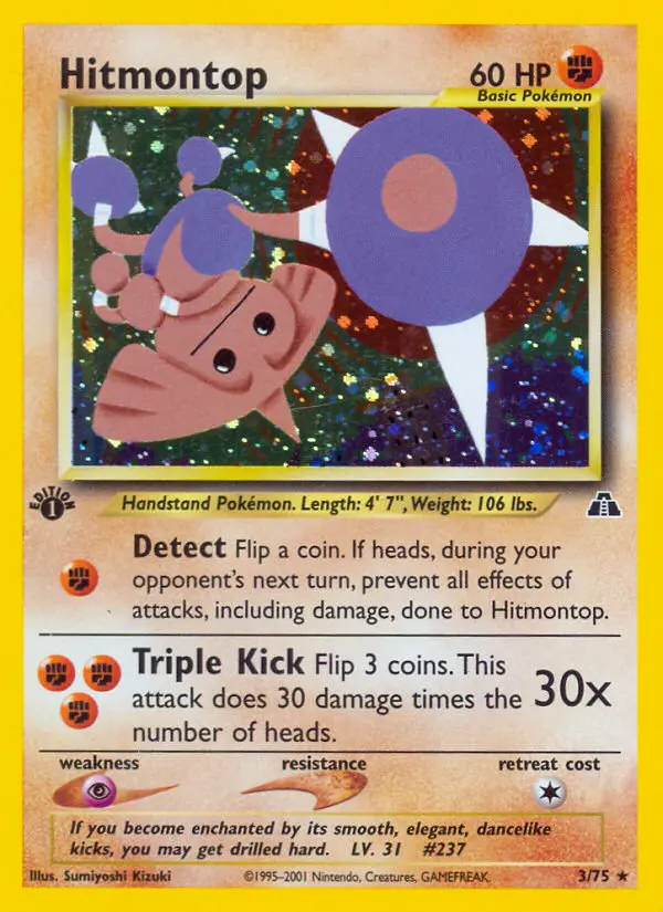 Hitmontop — Neo Discovery card #3