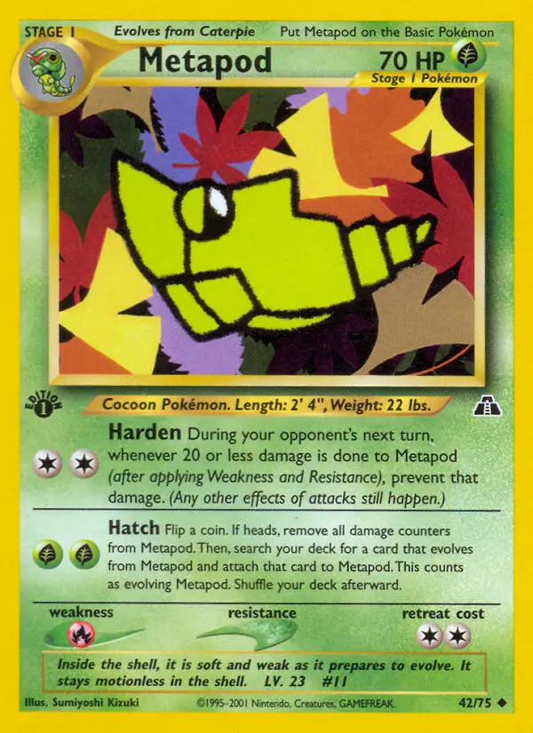 Metapod — Neo Discovery card #42