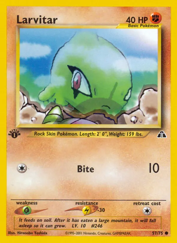 Larvitar — Neo Discovery card #57