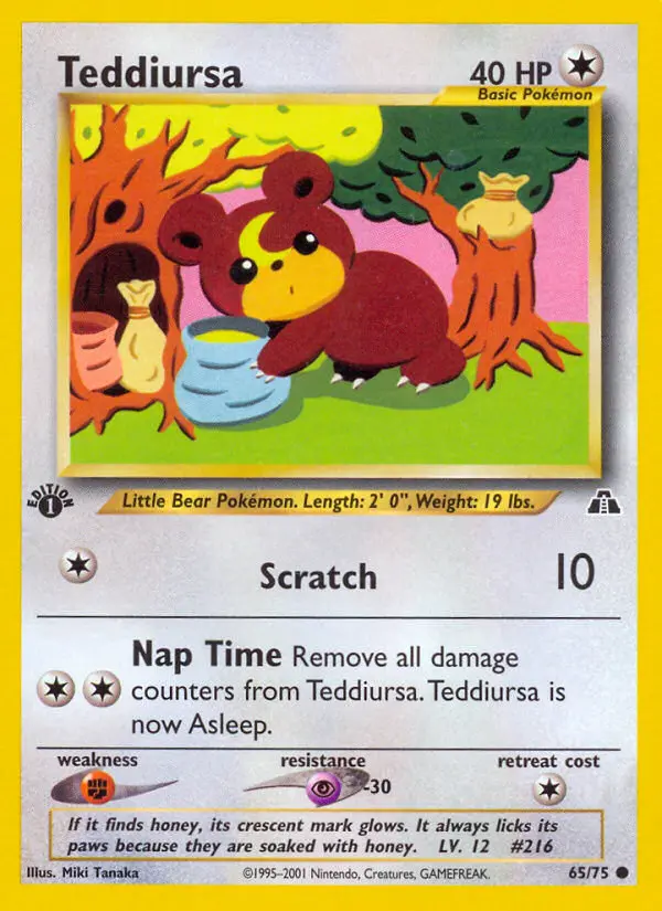 Teddiursa — Neo Discovery card #65