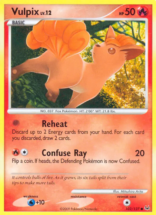 Vulpix — Platinum card #102