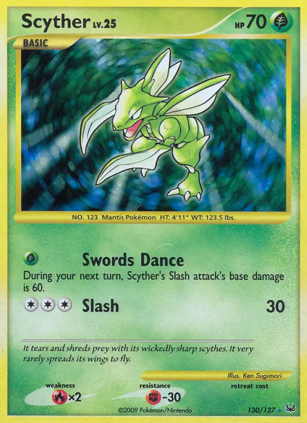 Scyther — Platinum card #130