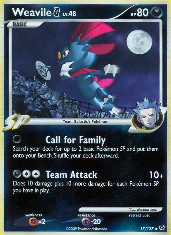 Weavile G — Platinum card #17