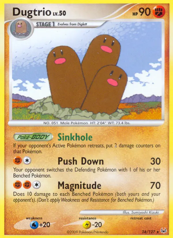 Dugtrio — Platinum card #24