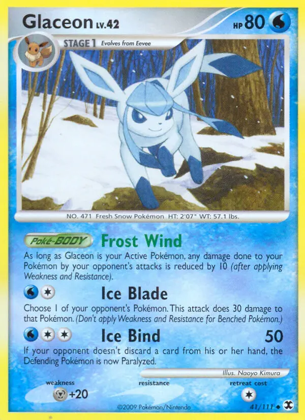 Glaceon — Rising Rivals card #41