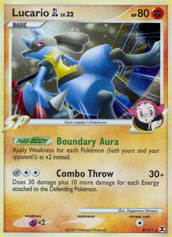 Lucario GL — Rising Rivals card #8
