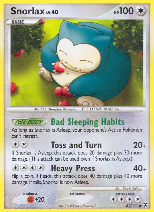 Snorlax — Rising Rivals card #81