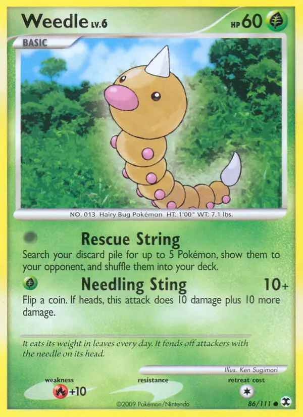 Weedle — Rising Rivals card #86