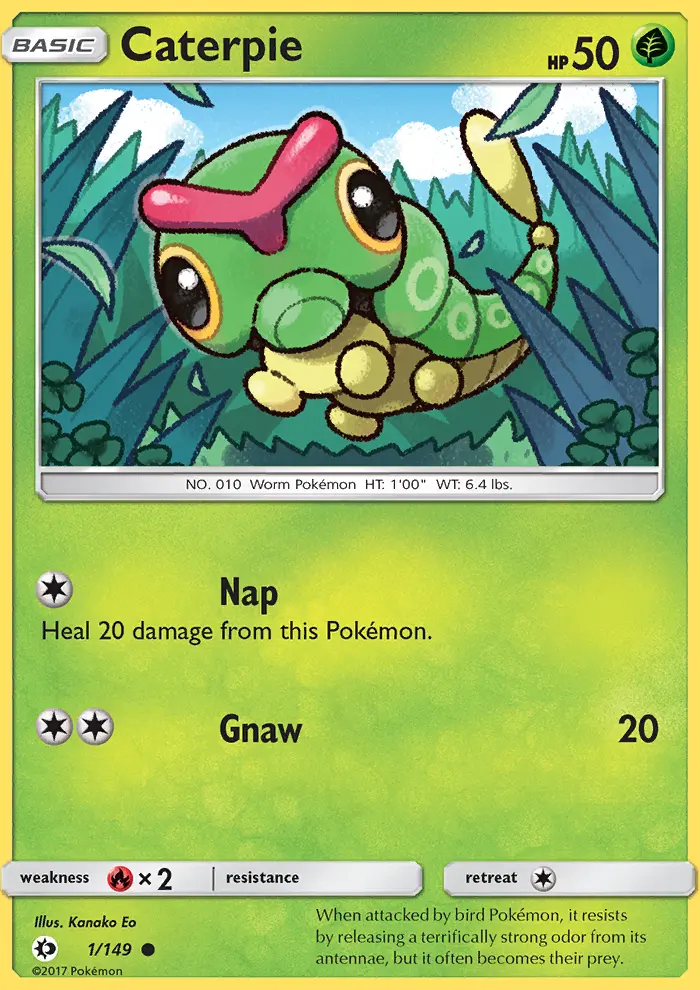 Caterpie — Sun & Moon card #1