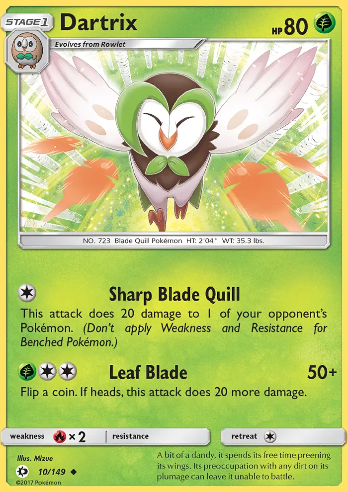Dartrix — Sun & Moon card #10