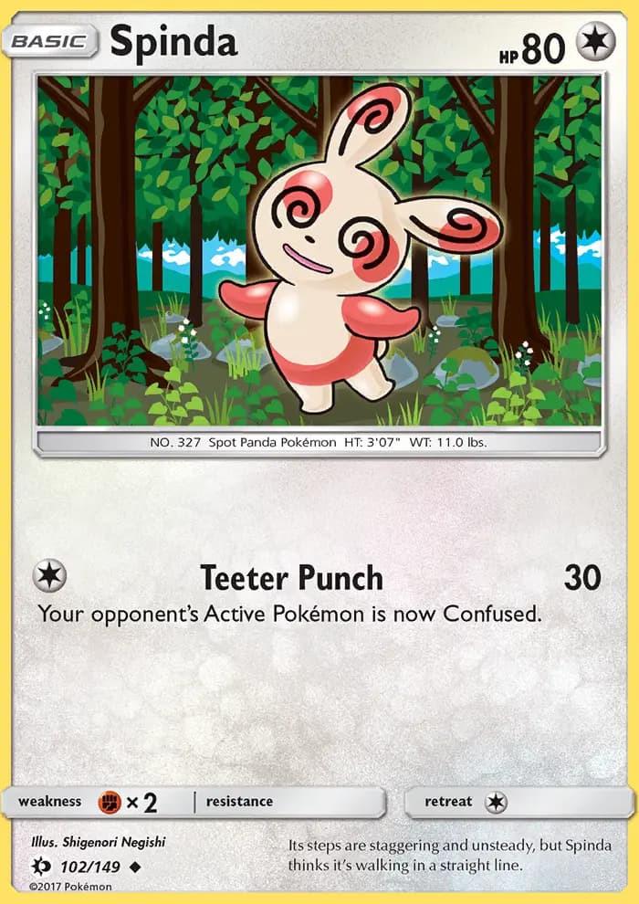 Spinda — Sun & Moon card #102