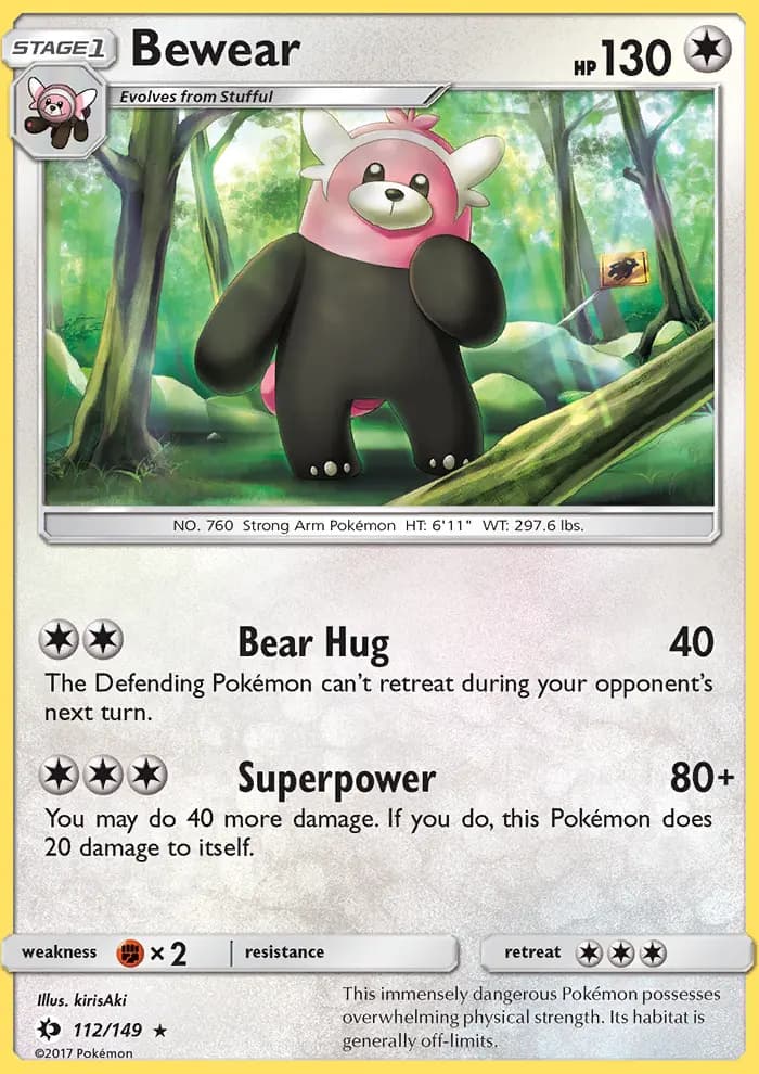 Bewear — Sun & Moon card #112