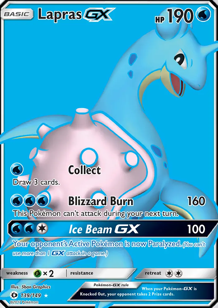 Lapras GX — Sun & Moon card #139