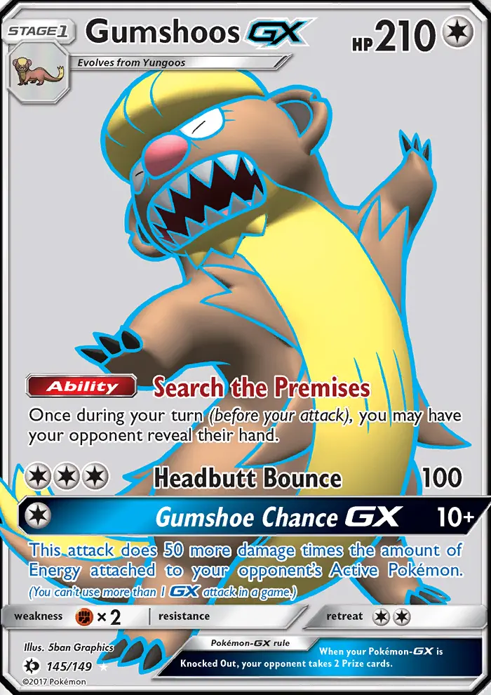 Gumshoos GX — Sun & Moon card #145