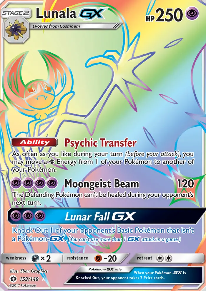 Lunala GX — Sun & Moon card #153
