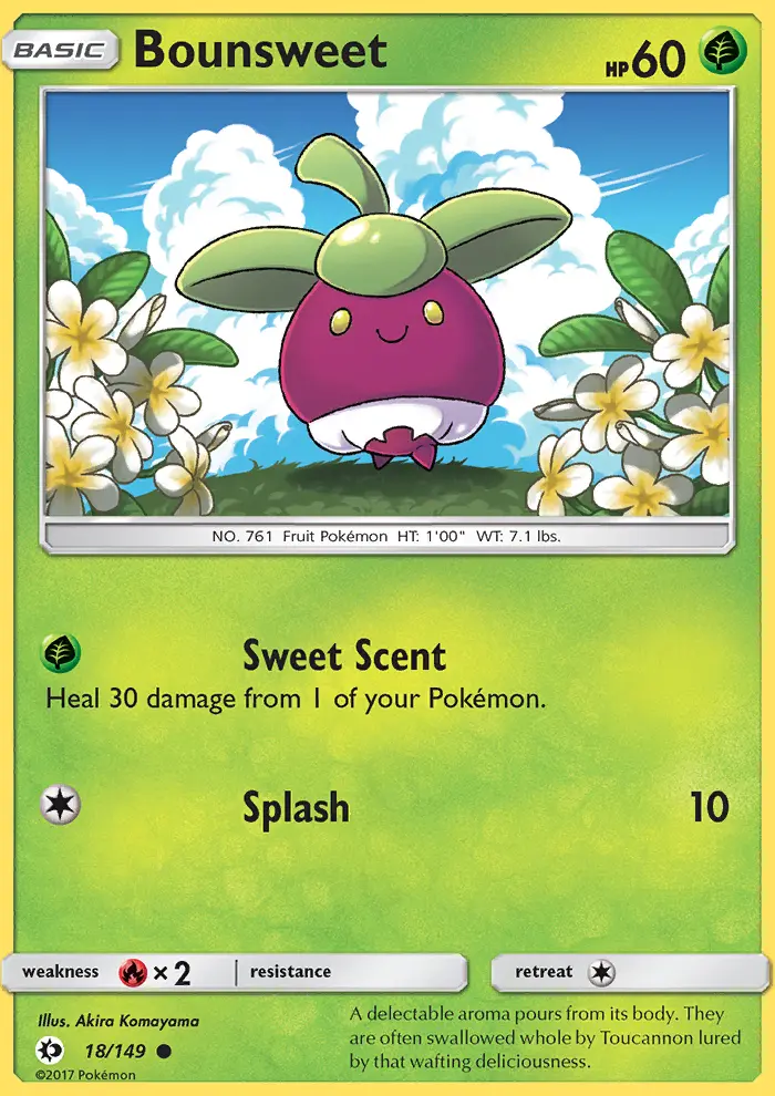 Bounsweet — Sun & Moon card #18