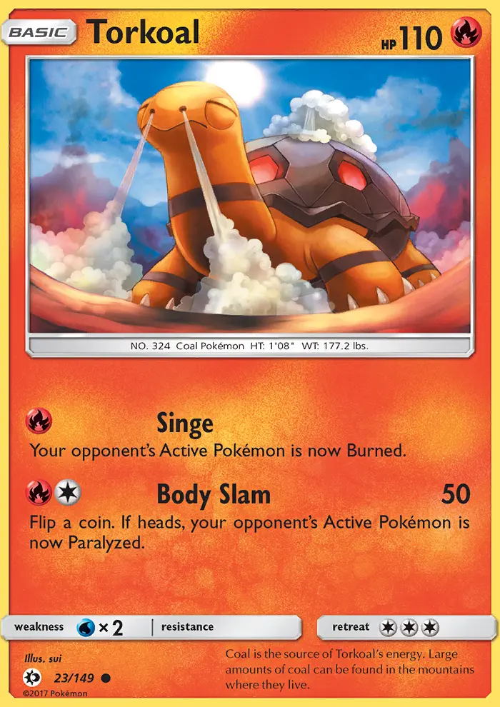 Torkoal — Sun & Moon card #23