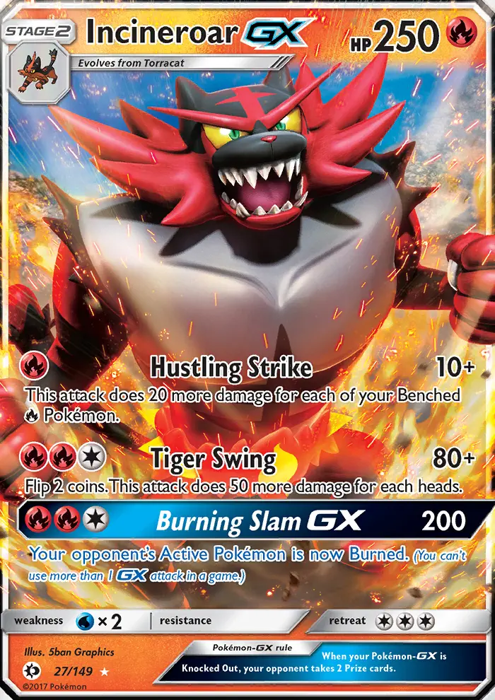 Incineroar GX — Sun & Moon card #27