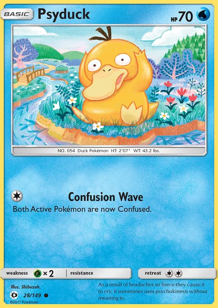 Psyduck — Sun & Moon card #28