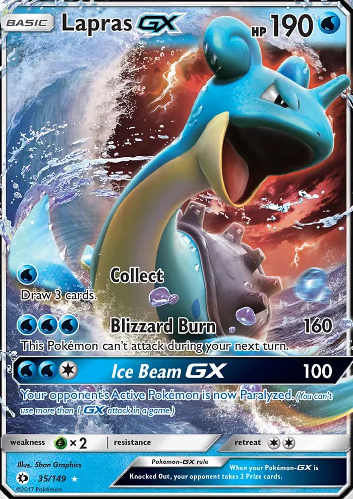 Lapras GX — Sun & Moon card #35