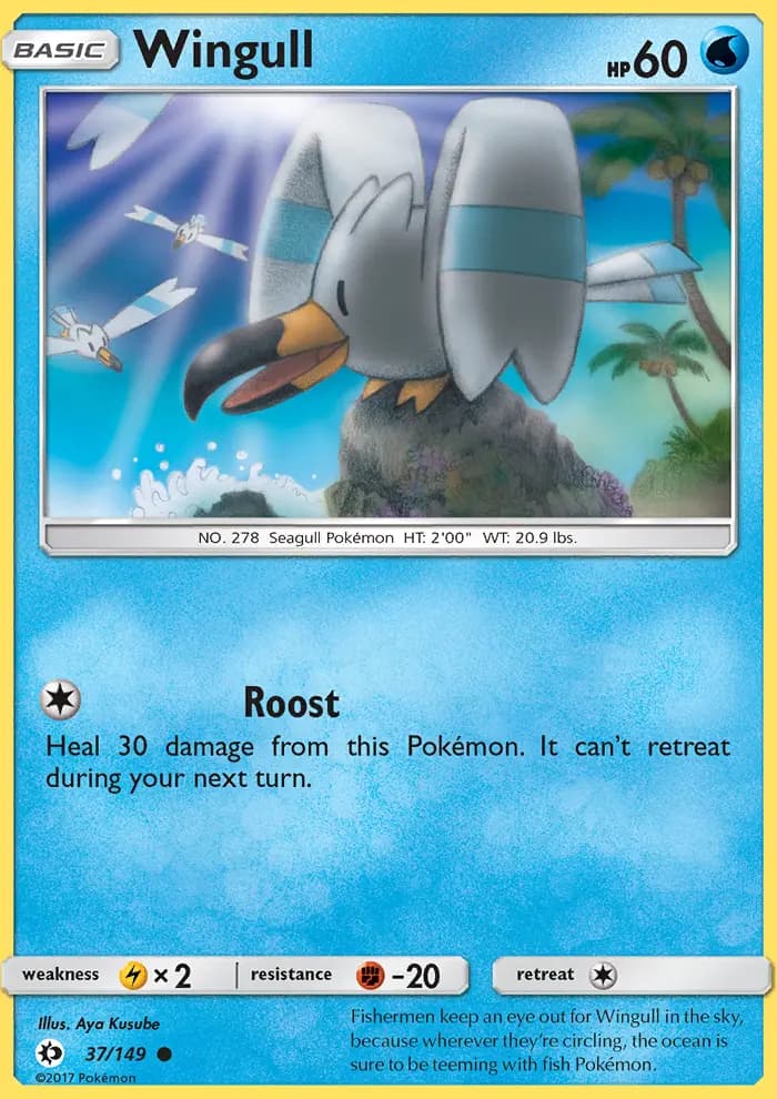 Wingull — Sun & Moon card #37