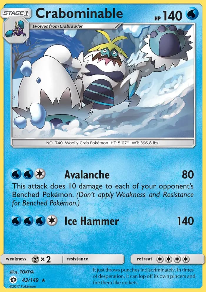 Crabominable — Sun & Moon card #43