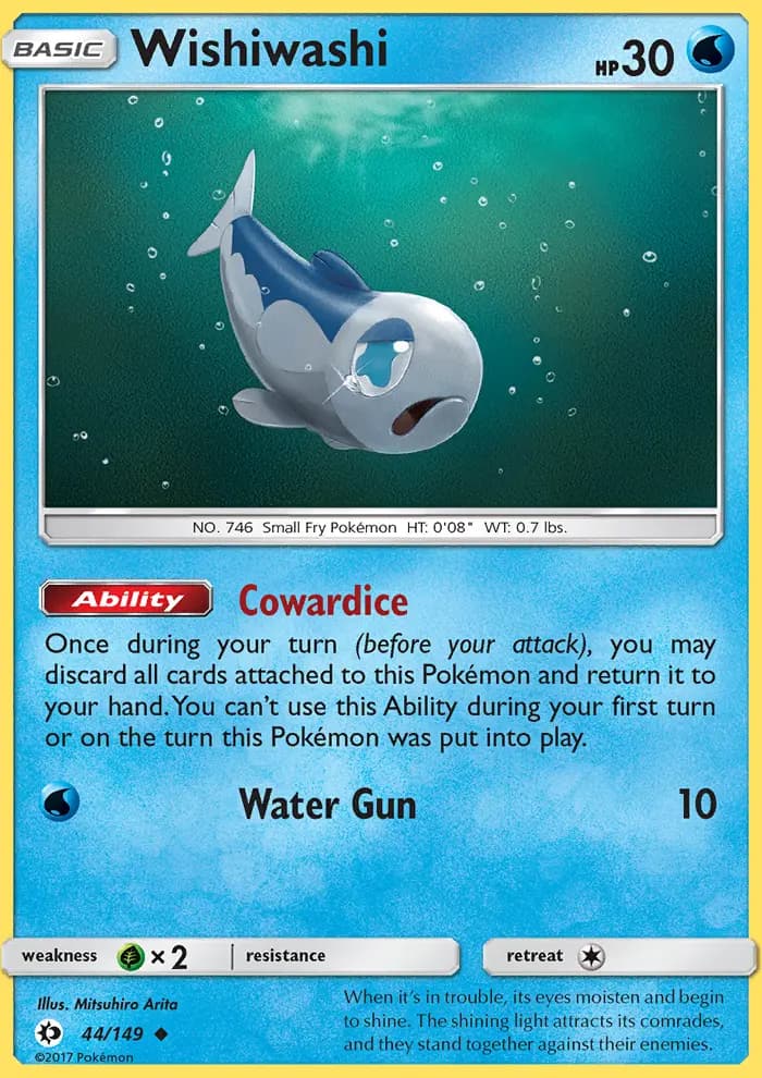 Wishiwashi — Sun & Moon card #44