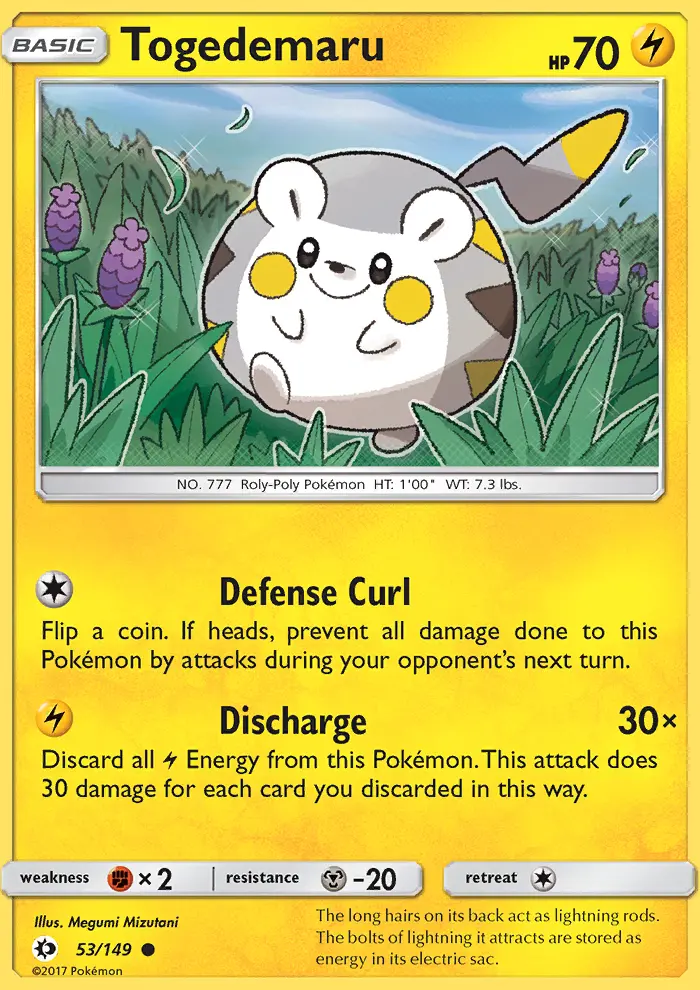 Togedemaru — Sun & Moon card #53