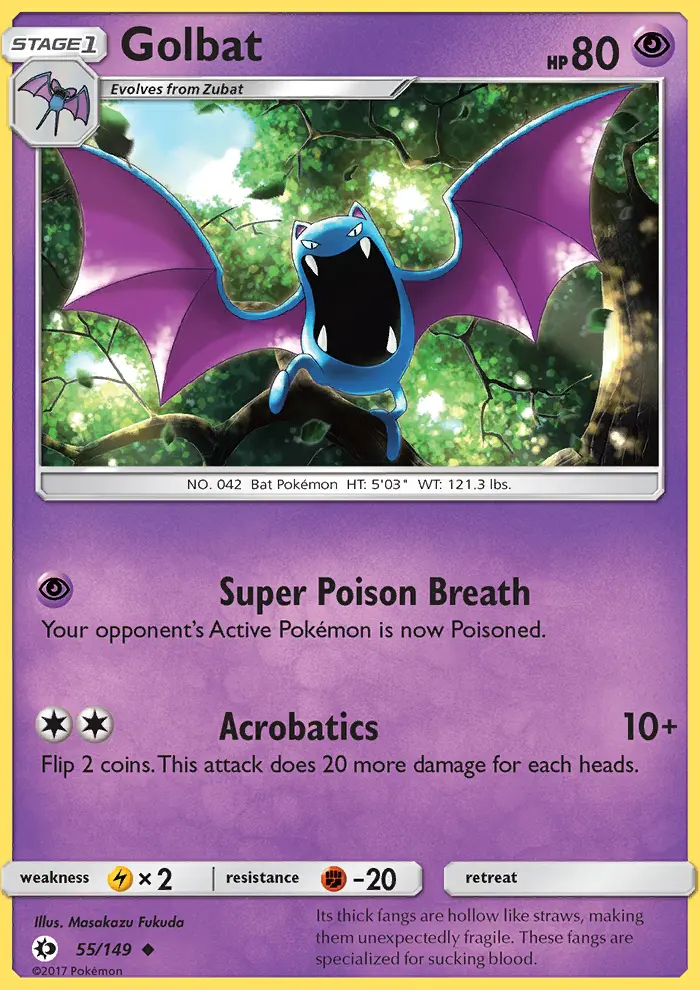 Golbat — Sun & Moon card #55