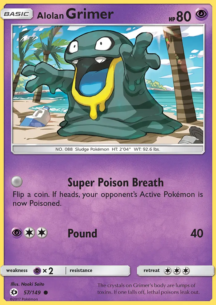 Alolan Grimer — Sun & Moon card #57