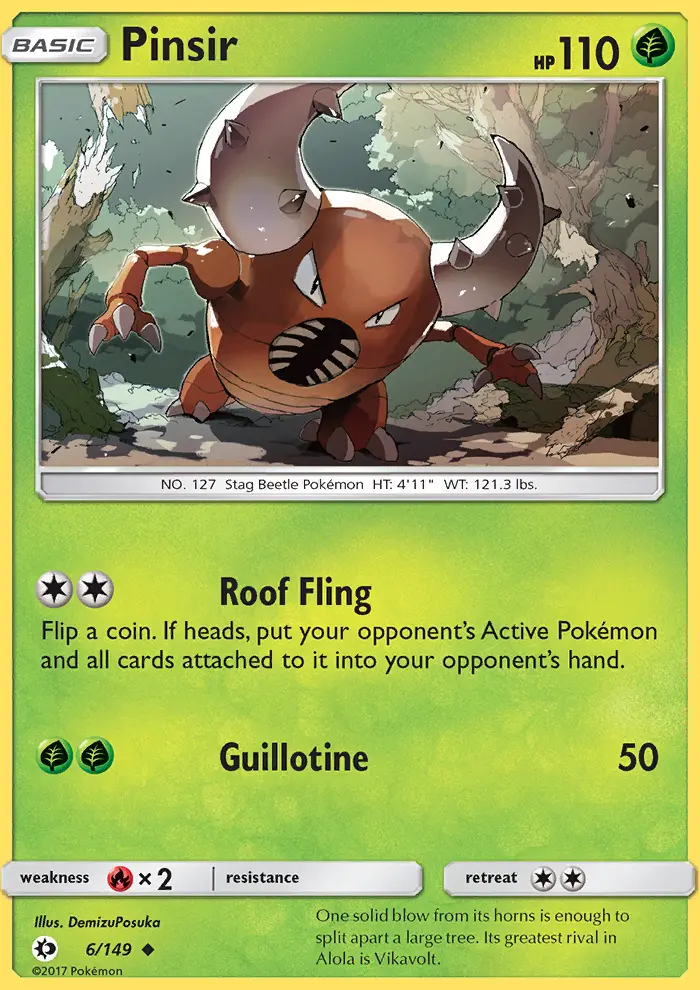 Pinsir — Sun & Moon card #6