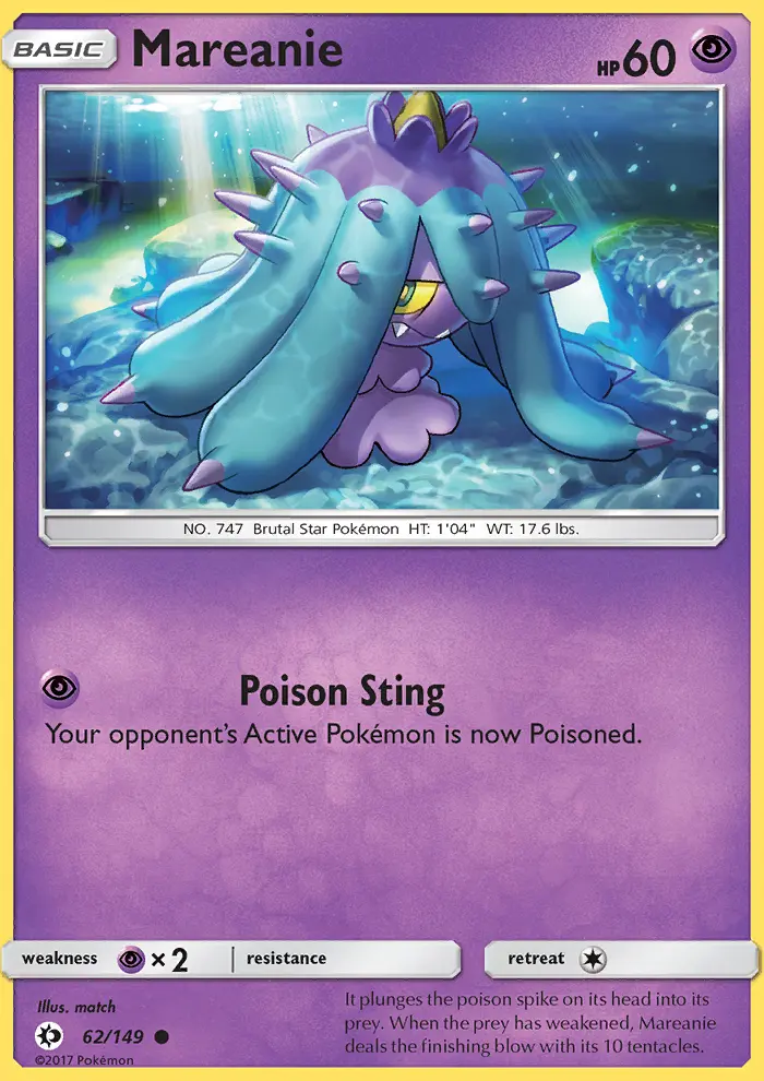 Mareanie — Sun & Moon card #62