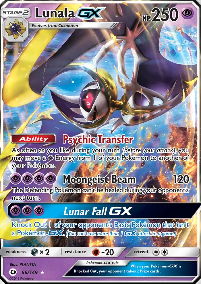 Lunala GX — Sun & Moon card #66