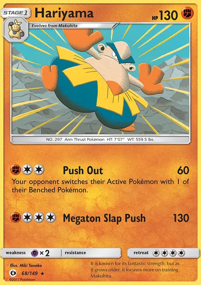 Hariyama — Sun & Moon card #68